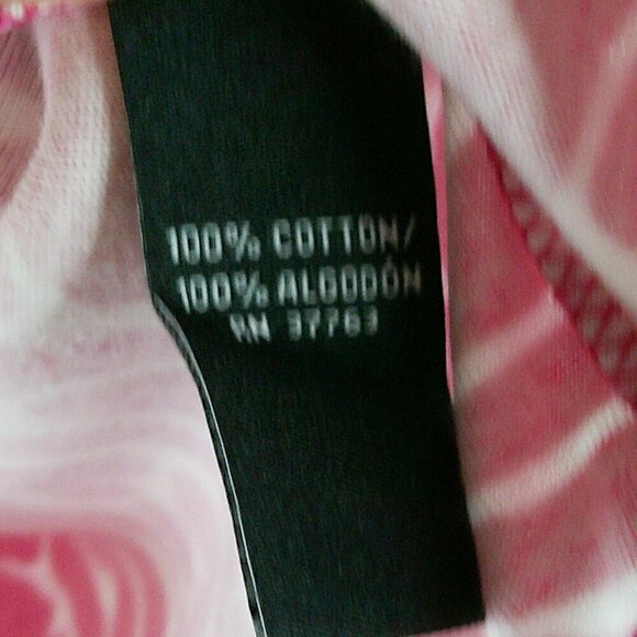 Rafaella - Pink/White Cap Sleeve Tee - Size Med Pet - Picture 4 of 5